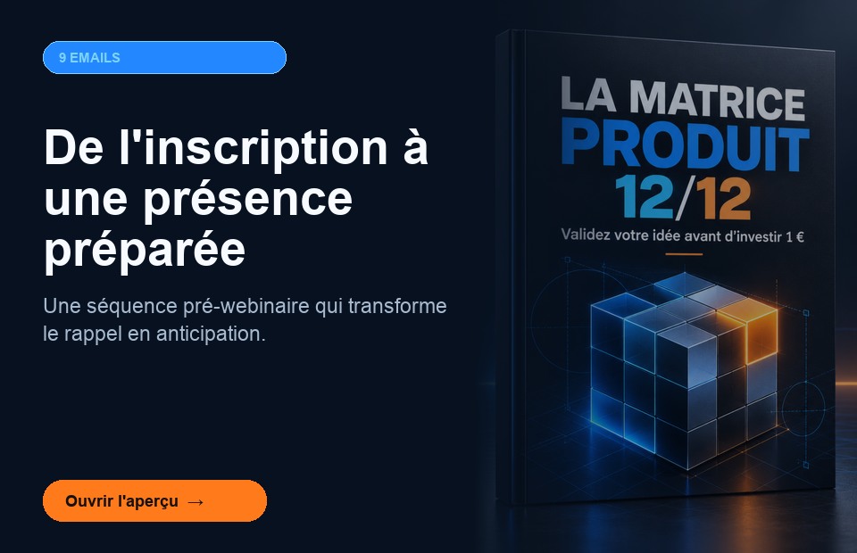 Emails pré-webinaire