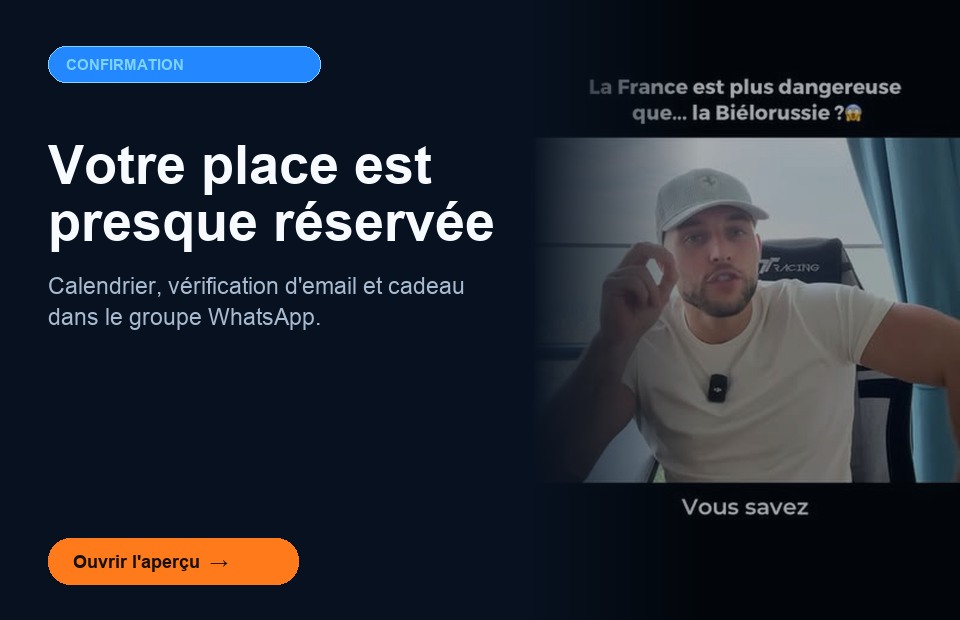 Aperçu confirmation